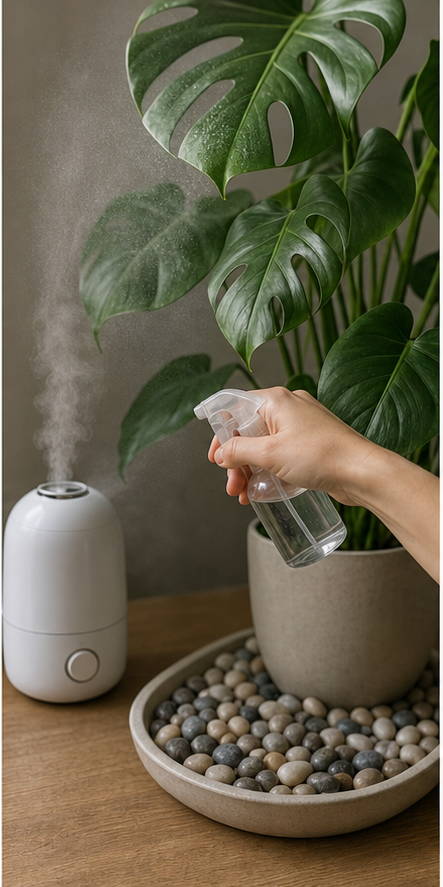 Practical demonstration of humidity enhancement methods in heated rooms