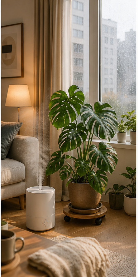 Scene of humidity management in Korean apartment during winter